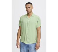 Kurzarmhemd BLEND "BHShirt", Herren, Gr. S, US-Größen, mistletoe, 100% Viskose, unifarben, regular fit normal, V-Ausschnitt, normaler Saum, Hemden, Lässiges Kurzarmhemd (57806461-S) mistletoe