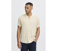 Kurzarmhemd BLEND "BHShirt", Herren, Gr. S, US-Größen, oyster gray, 100% Viskose, unifarben, regular fit normal, V-Ausschnitt, normaler Saum, Hemden, Lässiges Kurzarmhemd (85698750-S) oyster gray