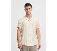 Blend 20715644 Shirt Herren Kurzarmhemd Herrenhemd Hemd Bowlinghemd Cuba-Kragen Umlegekragen Regular Fit Hochwertige Viskose-Qualität Flower-Muster Blumen, Größe:XL, Farbe:Lemon Icing (110515)