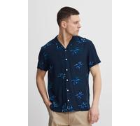 Kurzarmhemd BLEND "BHShirt", Herren, Gr. XL, US-Größen, marineblaus, 100% Viskose, geblümt, regular fit normal, ohne Ausschnitt, eingesetzt, Hemden, Stilvolles Hemd mit kurzen Ärmeln (41091609-XL) mar