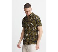 Kurzarmhemd BLEND "BHShirt", Herren, Gr. XXL, US-Größen, blau (marineblaus), 100% Viskose, geblümt, regular fit normal, ohne Ausschnitt, eingesetzt, Hemden, Stilvolles Hemd mit kurzen Ärmeln (16726054