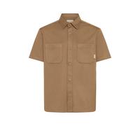 Kurzarmhemd BLEND "BHAdrian", Herren, Gr. XL, US-Größen, otter, 83% Polyester, 13% Viskose, 4% Elasthan, Strukturmuster, Basic, weit normal, ohne Ausschnitt, gerader Abschluss, Hemden, Kurzarmhemd im 