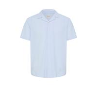 Kurzarmhemd BLEND "Kurzarmhemd BHBarny Cuba", Herren, Gr. L, N-Gr, blau (faded denim), Obermaterial: 98% Baumwolle CO. 2% Elasthan EL., Hemden (33402251-L) faded denim