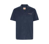 Kurzarmhemd BLEND "Kurzarmhemd BHBasti", Herren, Gr. XL, N-Gr, blau (salute), Obermaterial: 70% Baumwolle CO. 28% Polyester PES. 2% Elasthan EL., Hemden (49573852-XL) salute