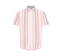 Kurzarmhemd BLEND "Kurzarmhemd BHBOBBY Shirt stripe", Herren, Gr. L, N-Gr, pink (chalk pink), Obermaterial: 55% Leinen LI. 45% Viskose CV., Hemden (58968206-L) chalk pink