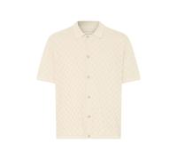 Kurzarmhemd BLEND "Kurzarmhemd BHDeven", Herren, Gr. M, N-Gr, beige (bleached sand), Obermaterial: 60% Baumwolle CO. 40% Polyester PES., Hemden (97695326-M) bleached sand