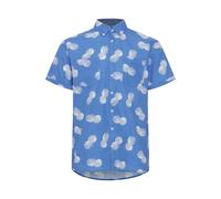 Kurzarmhemd BLEND "Kurzarmhemd BHShirt", Herren, Gr. S, N-Gr, blau (regatta), Obermaterial: 100% Baumwolle CO., Hemden (16992817-S) regatta