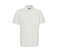Kurzarmhemd BLEND "Kurzarmhemd BHShirt", Herren, Gr. XL, N-Gr, weiß (snow weiß), Obermaterial: 70% Baumwolle CO. 30% Leinen LI., Hemden (81060415-XL) snow weiß