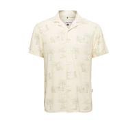 Kurzarmhemd BLEND "Kurzarmhemd BHShirt", Herren, Gr. XXL, N-Gr, grün (lemon icing), Obermaterial: 100% Viskose CV., Hemden (62463358-XXL) lemon icing