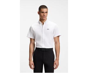 Kurzarmhemd BOSS GREEN "Motion S", Herren, Gr. XXXL (47/48), N-Gr, weiß (weiß100), Jersey, Obermaterial: 100% Baumwolle, unifarben, regular fit normal, Rundhals, abgesteppte Kante, Hemden, Regular Fit
