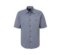 Kurzarmhemd BOSS ORANGE "Rash", Herren, Gr. XXL, N-Gr, blau (navy418), Web, Obermaterial: 100% Baumwolle, unifarben, regular fit hüftlang, hoch geschlossener Ausschnitt, eingesetzt normaler Saum, Hemd