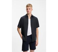 BOSS Orange Kurzarmhemd Herren Regular Fit Kurzarm Leinen blau, XXL