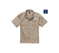 Kurzarmhemd BRANDIT "Brandit Herren Short Sleeves US Shirt", Herren, Gr. XXL, US-Größen, beige, 80% Polyester, 20% Baumwolle, unifarben, normal, Hemden (66473767-XXL) beige