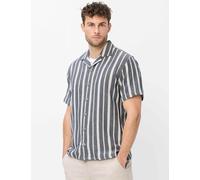 Kurzarmhemd BRAX "Style LEO", Herren, Gr. 3XL, Normalgrößen, navy, Web, 100% Baumwolle, Hemden (48563044-XXXL) navy