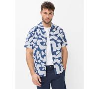 Kurzarmhemd BRAX "Style LEO", Herren, Gr. 3XL, Normalgrößen, navy, Web, 100% Baumwolle, Hemden (84605432-XXXL) navy