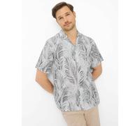 Kurzarmhemd BRAX "Style LEO", Herren, Gr. S, Normalgrößen, grün, Web, 100% Leinen, Hemden (95166311-S) grün