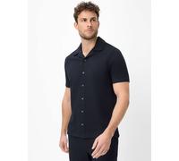 Kurzarmhemd BRAX "Style PAJO", Herren, Gr. S, Normalgrößen, navy, 53% Baumwolle, 45% Polyester, 2% Elasthan, Hemden (31823344-S) navy