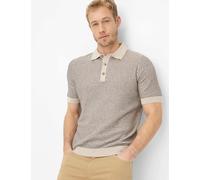 Brax Herren Strickpolo Style PASCAL beach, Beige, Gr. 4XL