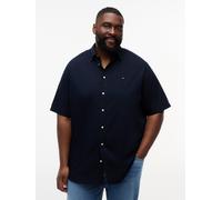 Kurzarmhemd "BT-FLEX POPLIN SOLID", Herren, Gr. 4XL, N-Gr, desert sky, Web, Obermaterial: 100% Baumwolle, TOMMY HILFIGER BIG & TALL, regular fit normal, Rundhals, eingesetzt abgesteppte Kante, Hemden,