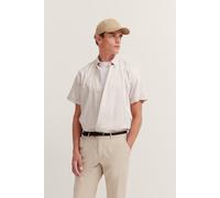 Kurzarmhemd BUGATTI, Herren, Gr. 3XL, Normalgrößen, 60, taupe, 100% Baumwolle, gepunktet, normal, Hemden, aus Satin-Twill (70944261-XXXL) 60, taupe