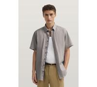 Kurzarmhemd BUGATTI, Herren, Gr. XXL, Normalgrößen, 40, beige, Canvas, 100% Baumwolle, unifarben, normal, Hemden, Modern Fit gestreift aus Baumwolle (33977569-XXL) 40, beige