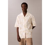 Calvin Klein Ss Camp Collar Aop Shirt Pistachio Shell Größe: XL | Outlet | Herren | Grün