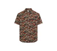 Camel Active Kurzarmhemd Herren 3XL burned orange – 100% Baumwolle, geblümt, Rundhals