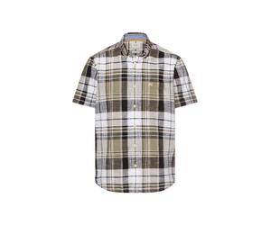 Kurzarmhemd CAMEL ACTIVE, Herren, Gr. 3XL, N-Gr, khaki, Web, Obermaterial: 100% Baumwolle, kariert, normal hüftbedeckend, Rundhals, Hemden, Kurzarm, kariertes Design, normale Passform, mit Button-down