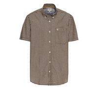 Camel Active Kurzarmhemd kariert, Herren, 100% Baumwolle, Button-Down-Kragen, Gr. L, Blau