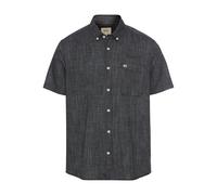 camel active Herren Kurzarmhemd mit Strukturmuster Dunkelblau, Menswear-M
