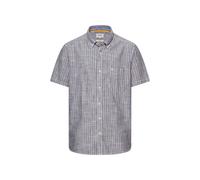 Kurzarmhemd CAMEL ACTIVE, Herren, Gr. M, N-Gr, schwarz navy, Web, Obermaterial: 100% Baumwolle, gestreift, normal hüftbedeckend, Rundhals, Hemden, Kurzarm, aus Baumwolle, mit Streifen-Design, normale