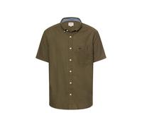 camel active Herren Kurzarmhemd mit Kontrastdetails Olivgrün, Menswear-XXL