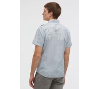 Kurzarmhemd CAMP DAVID, Herren, Gr. 3XL, Normalgrößen, silber blau, Popeline, Material: 100% Baumwolle, figurbetont normal, Bündchen, Hemden, mit Kentkragen (66497903-XXXL) silber blau