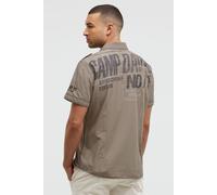 Kurzarmhemd CAMP DAVID, Herren, Gr. 4XL, Normalgrößen, rock ridge, Popeline, Material: 100% Baumwolle, bedruckt, bestickt, figurbetont normal, Bündchen, Hemden, mit Kentkragen (86172752-4XL) rock ridg