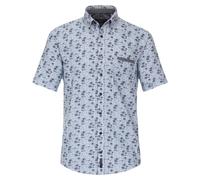 Kurzarmhemd CASAMODA "CASAMODA Freizeithemd Kurzarm gestreift", Herren, Gr. M, Normalgrößen, blau (hellblau), 100% Baumwolle, gestreift, lässig geschnitten, Hemden (85919706-M) hellblau