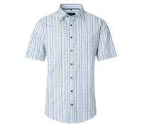 Kurzarmhemd CASAMODA "CASAMODA Freizeithemd Kurzarm gestreift", Herren, Gr. XL, Normalgrößen, blau, 100% Baumwolle, gestreift, comfort fit, Hemden (38808616-XL) blau