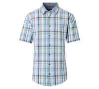 Kurzarmhemd CASAMODA "CASAMODA Freizeithemd Kurzarm kariert", Herren, Gr. L, Normalgrößen, blau, 100% Baumwolle, kariert, lässig geschnitten, Hemden (90760833-L) blau