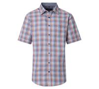 Kurzarmhemd CASAMODA "CASAMODA Freizeithemd Kurzarm kariert", Herren, Gr. L, Normalgrößen, rot, 100% Baumwolle, kariert, lässig geschnitten, Hemden (65837747-L) rot