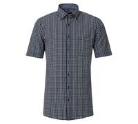 Kurzarmhemd CASAMODA "CASAMODA Freizeithemd Kurzarm kariert", Herren, Gr. M, Normalgrößen, blau (dunkelblau), 100% Baumwolle, kariert, comfort fit, Hemden (21714952-M) dunkelblau