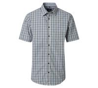 Kurzarmhemd CASAMODA "CASAMODA Freizeithemd Kurzarm kariert", Herren, Gr. XL, Normalgrößen, blau, 100% Baumwolle, kariert, lässig geschnitten, Hemden (58395247-XL) blau