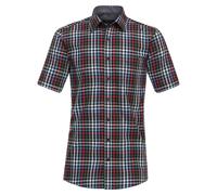 Kurzarmhemd CASAMODA "CASAMODA Freizeithemd Kurzarm kariert" Gr. XL, Normalgrößen, grün (olive) Herren Hemden Karohemden (46587264-XL) olive