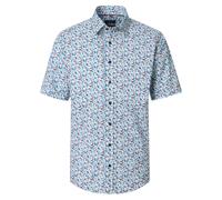 Casa Moda Kurzarmhemd Freizeithemd Print Herren 3XL Blau 100% Baumwolle lässig geschnitten