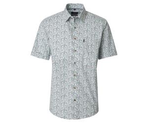 Kurzarmhemd CASAMODA "CASAMODA Freizeithemd Kurzarm Print", Herren, Gr. 4XL, Normalgrößen, grün, 100% Baumwolle, bedruckt, lässig geschnitten, Hemden (61544805-4XL) grün