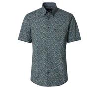Kurzarmhemd CASAMODA "CASAMODA Freizeithemd Kurzarm Print", Herren, Gr. L, Normalgrößen, blau, 100% Baumwolle, bedruckt, lässig geschnitten, Hemden (33504300-L) blau