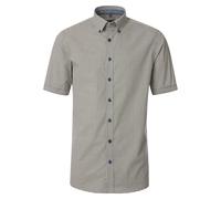 Kurzarmhemd CASAMODA "CASAMODA Freizeithemd Kurzarm Print", Herren, Gr. L, Normalgrößen, blau (dunkelblau), 100% Baumwolle, bedruckt, comfort fit, Hemden (67005544-L) dunkelblau