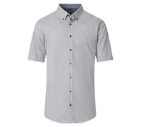 Kurzarmhemd CASAMODA "CASAMODA Freizeithemd Kurzarm Print", Herren, Gr. L, Normalgrößen, blau (hellblau), 100% Baumwolle, bedruckt, lässig geschnitten, Hemden (57869730-L) hellblau