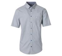 Kurzarmhemd CASAMODA "CASAMODA Freizeithemd Kurzarm Print", Herren, Gr. L, Normalgrößen, blau (hellblau), 100% Baumwolle, bedruckt, lässig geschnitten, Hemden (77605304-L) hellblau