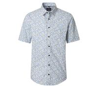 Kurzarmhemd CASAMODA "CASAMODA Freizeithemd Kurzarm Print", Herren, Gr. L, Normalgrößen, bunt (gelb), 100% Baumwolle, bedruckt, lässig geschnitten, Hemden (74472258-L) gelb