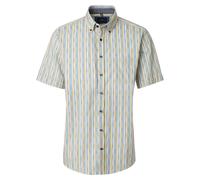 Kurzarmhemd CASAMODA "CASAMODA Freizeithemd Kurzarm Print", Herren, Gr. L, Normalgrößen, gelb, 100% Baumwolle, bedruckt, comfort fit, Hemden (94861625-L) gelb