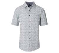 Kurzarmhemd CASAMODA "CASAMODA Freizeithemd Kurzarm Print", Herren, Gr. L, Normalgrößen, grün, 100% Baumwolle, bedruckt, comfort fit, Hemden (34194155-L) grün